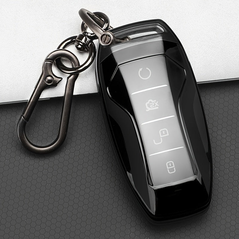 Universal TPU Key Fob Cover for Car Remote Protective Case Transparent Black