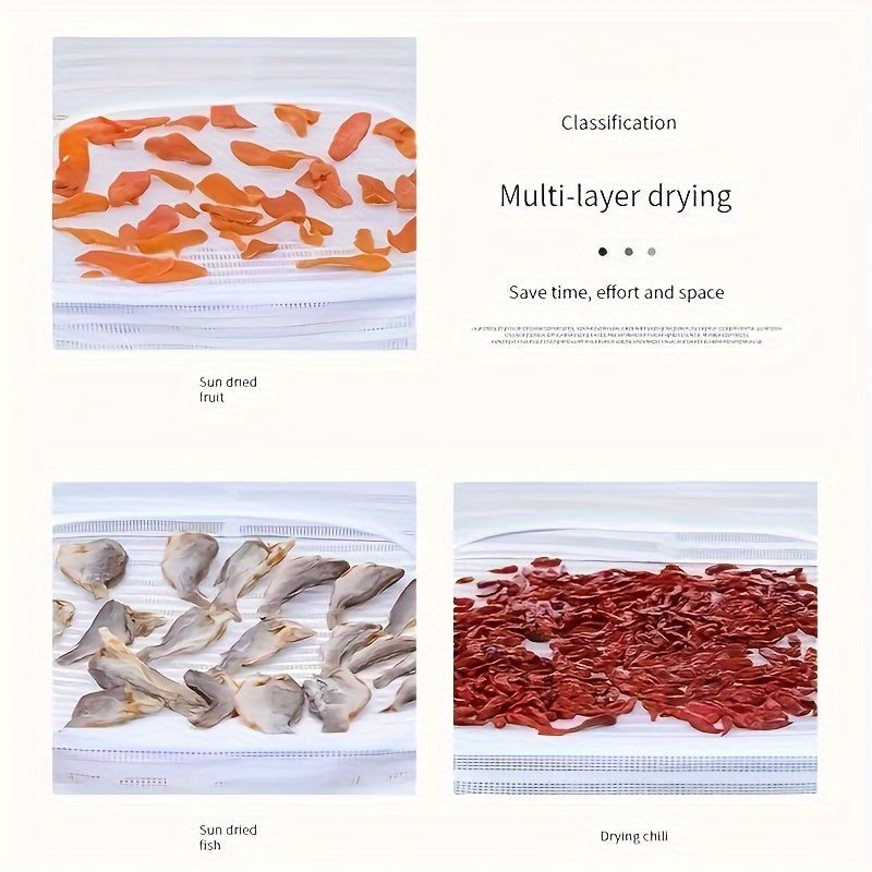 3-уровневая складная сушилка с молнией и москитной сеткой для одежды и продуктов, белая