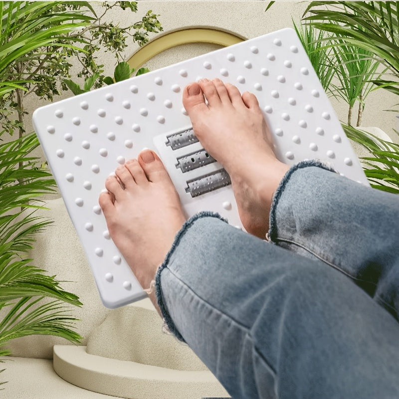 Footstool with Foot Pedal for Kids Office, Anti-Tilt Plastic Ottoman, Slip-Resistant