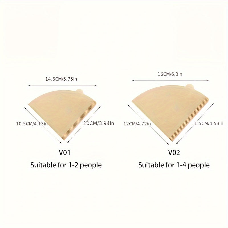 100 Premium Coffee Filters Pack, Wood Pulp, Taste-Neutral, Easy Handle