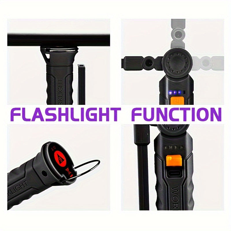 Rechargeable UV LED Flashlight with Magnetic Base for Jewelry Making and Pet Stain Detection