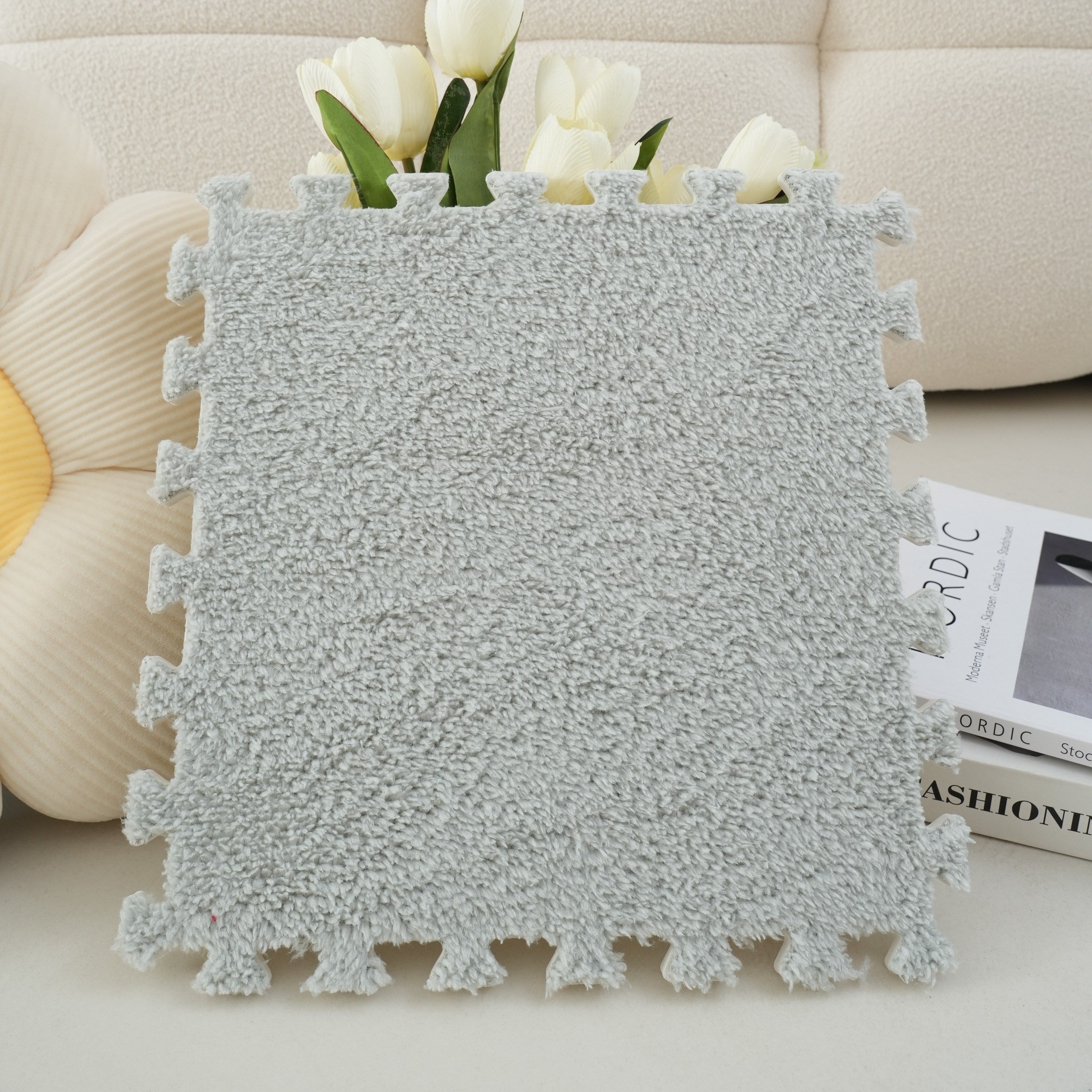 Spliced Carpet Rug for Living Room Bedroom Washable Dirt Resistant Large Area Mat