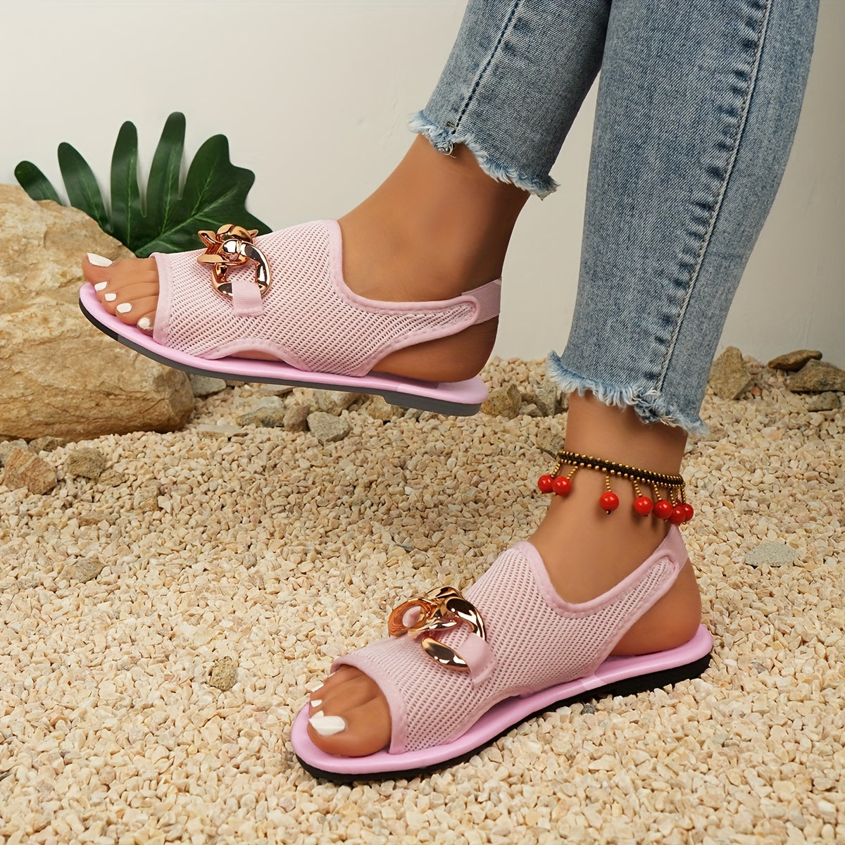 Women's Summer Breathable Mesh Casual Sports Sandals Lightweight Flip Flops