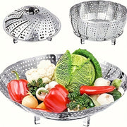 Stainless Steel Collapsible Steamer Rack for Kitchen and Dining Use