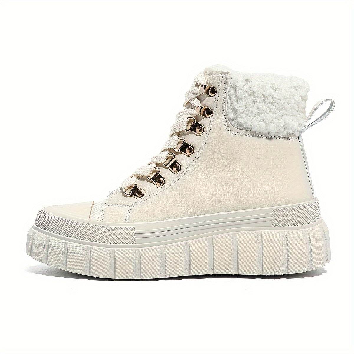 Women's Winter Black Short Boots Casual Warm Flat Shoes