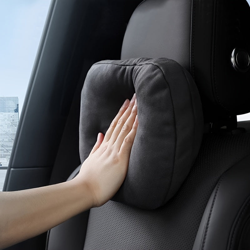 Car Seat Headrest and Shoulder Belt Cover Set Breathable Comfortable Neck Support