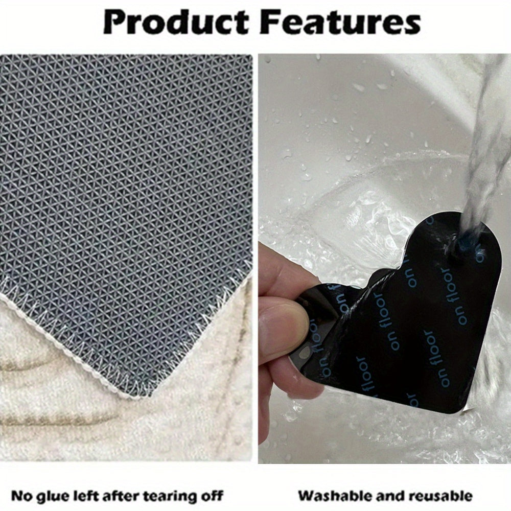 Non-Slip Carpet Grippers Sticker Set for Tiles and Wood Floors, 4-32 Pieces