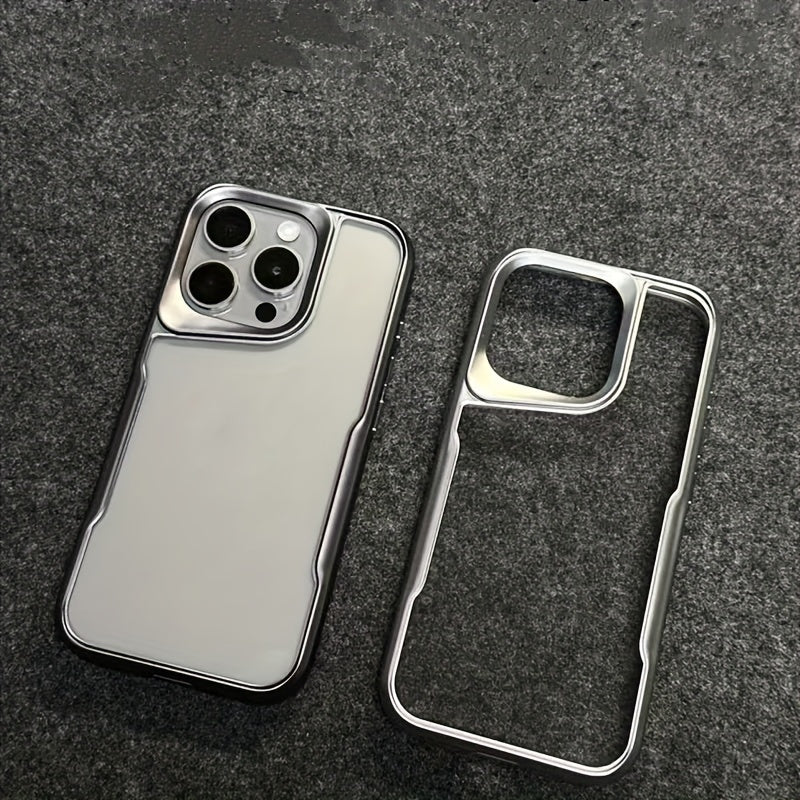 Electroplated Transparent TPU Phone Case for iPhone 11-15 Models