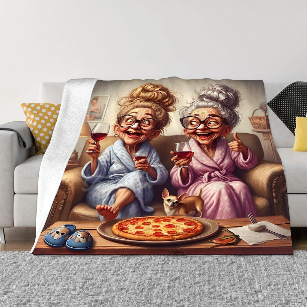 Flannel Throw Blanket for Adults Soft Knitted Polyester Cozy Gift for Elderly