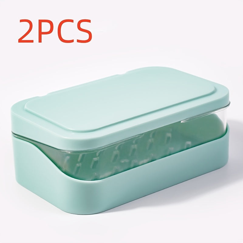 Dispensador de jabón con tapa de doble capa y vertido, para baño, cocina, viajes, fácil de limpiar