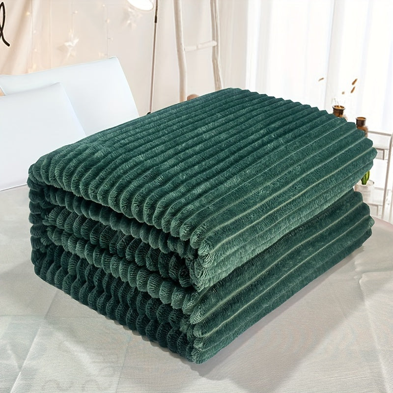 Solid Color Milk Velvet Blanket with Pillowcase for Couch and Bedroom