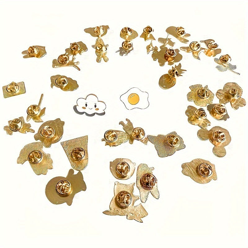 Juego de 10 o 20 encantadores pins de esmalte, broches de aleación, joyería para ropa y sombreros