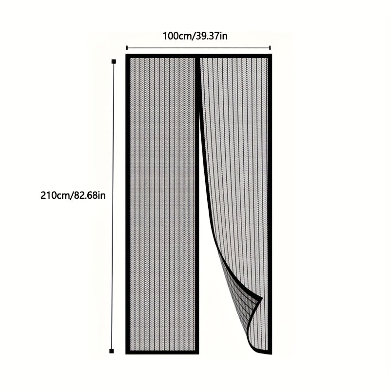 Magnetic Screen Door Self-Sealing Mesh Insect Barrier for Pets and Kids