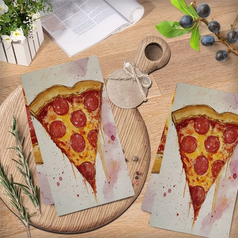 Juego de toallas de cocina ultra suaves con diseño divertido de pizza es mi amorcito 40x60 cm