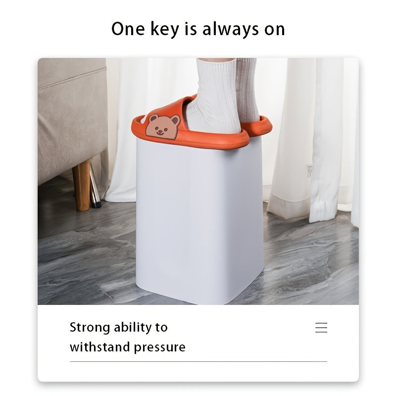 Portable smart trash can with touch sensor lid no battery needed for home office use