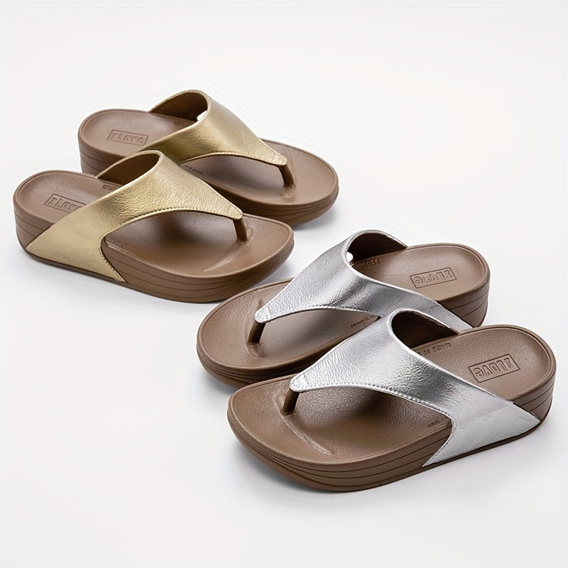 Women's Summer Platform Flip-Flops with Anti-Slip Soft Sole PVC Casual