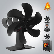 6-Blade Stove Fan for Wood Log Pellet Stoves and Fireplaces Portable Thermoelectric Heat Circulator