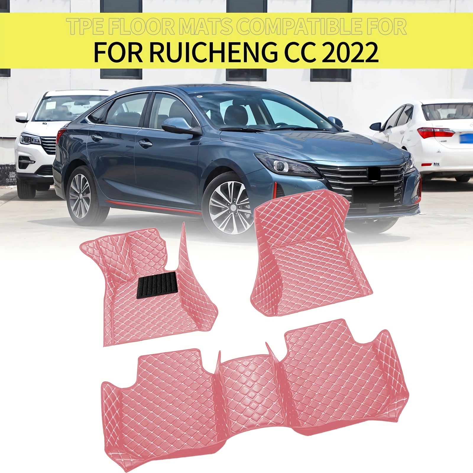 Left Drive Faux Leather Car Floor Mats Waterproof All-Around Fit Slip-Resistant