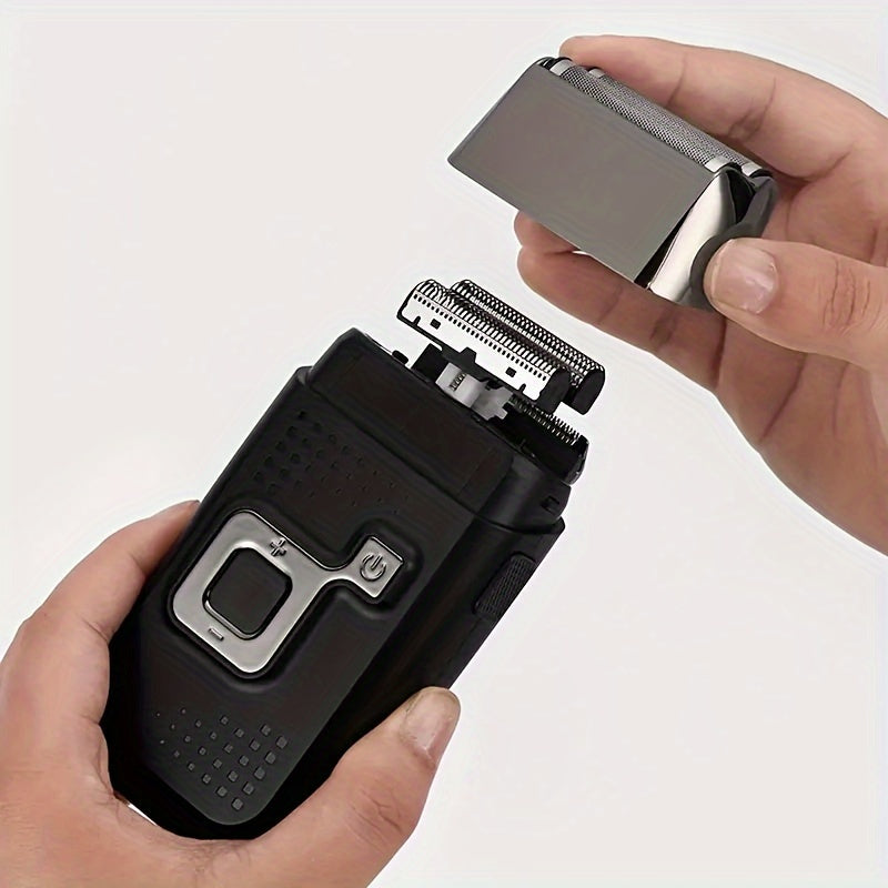 Электрический перезаряжаемый фольговый триммер и машинка для стрижки волос - регулируемая скорость, двойная сетка, идеально подходит для бритья и стрижки. Идеальный пасхальный подарок. Современный инструмент для стрижки с регулируемыми