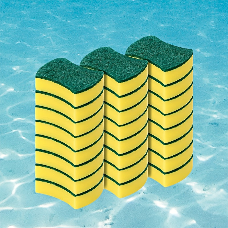 Multifunctional Cleaning Sponge Pack of 10 12 or 24 Double-Sided Scouring Pad