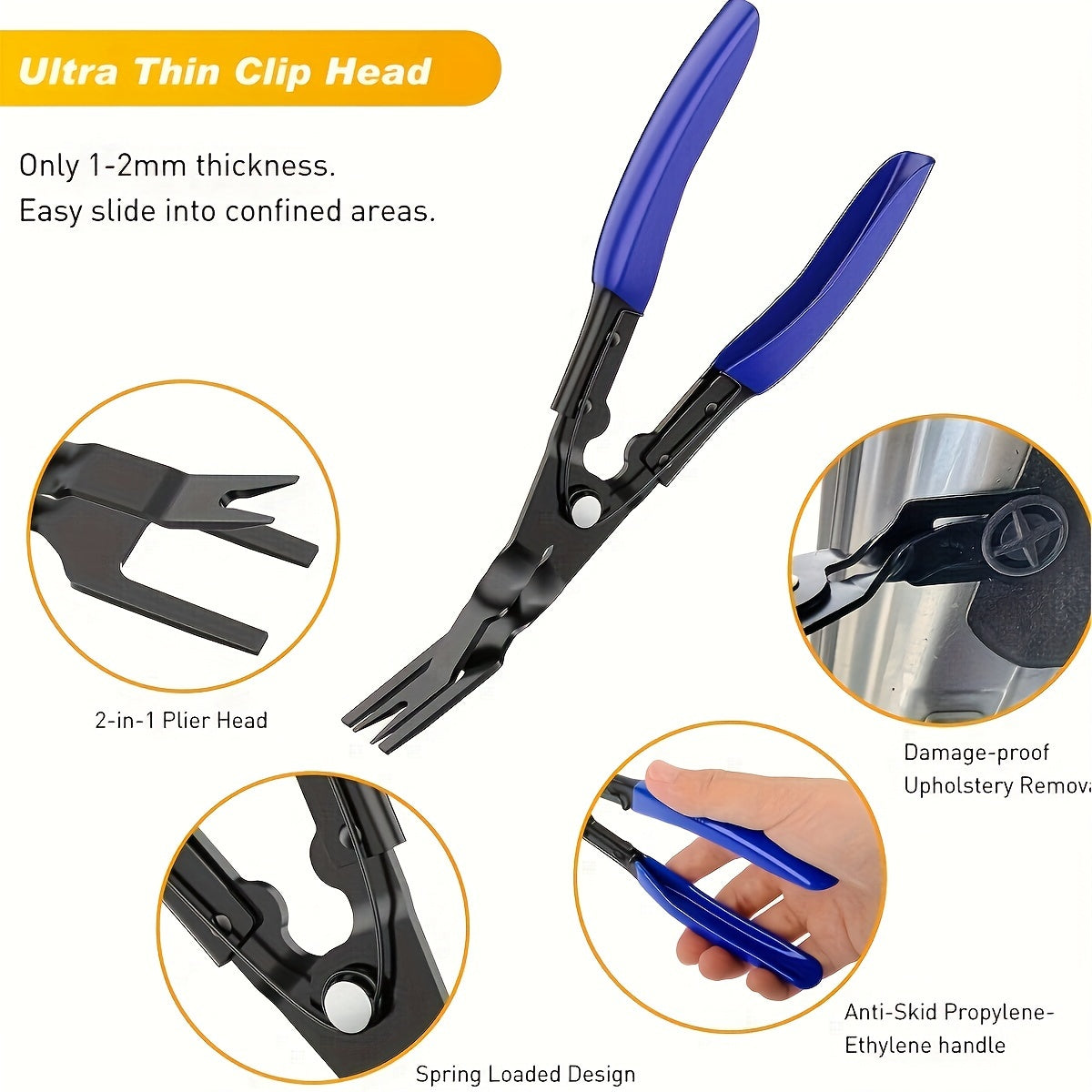 5Pcs Car Trim Removal Tool Set Nylon Upholstery Panel Remover Blue