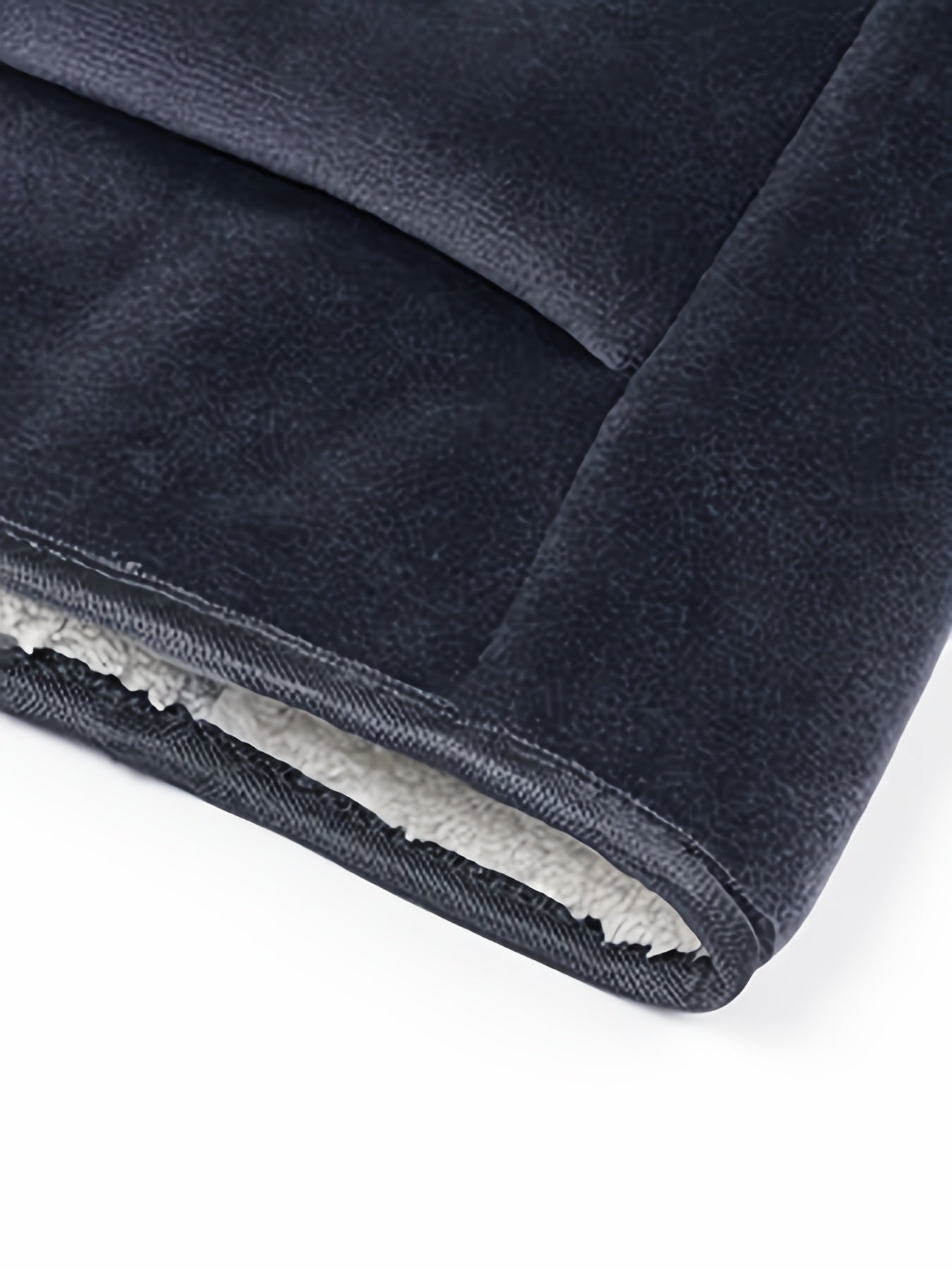 Fleece-Lined Thermal Vest for Men Winter Warmth Zip-Up Solid Polyester