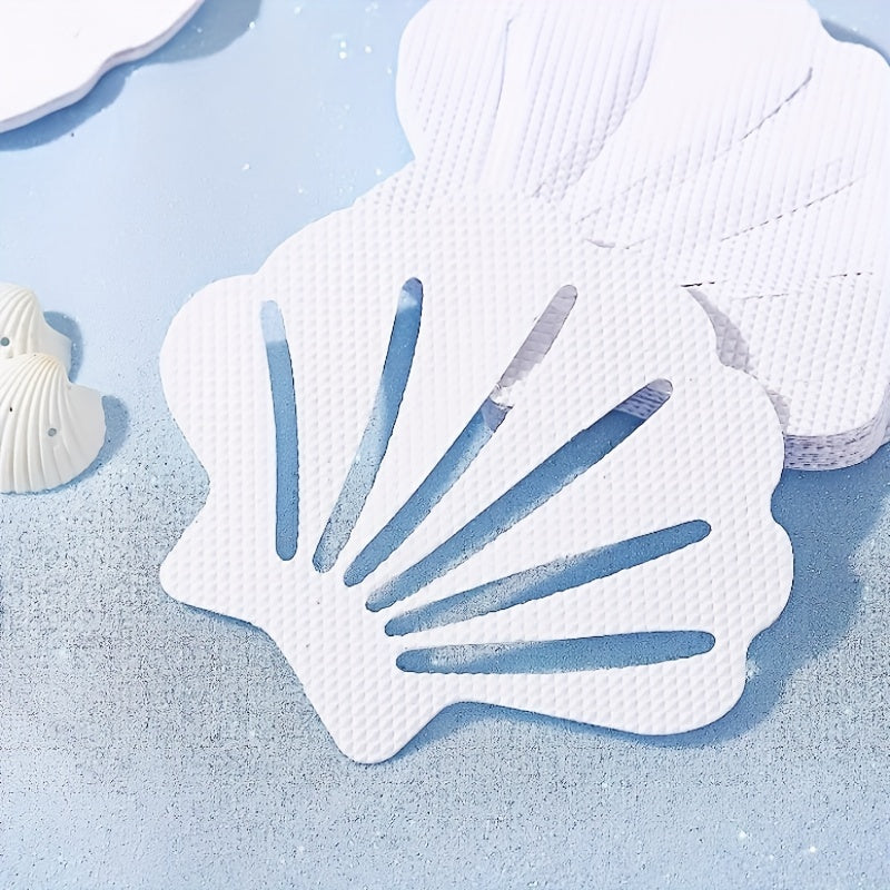 Set of 6 Shell Design Non-slip Bathroom Shower Stickers Anti-slip Bathtub Decals