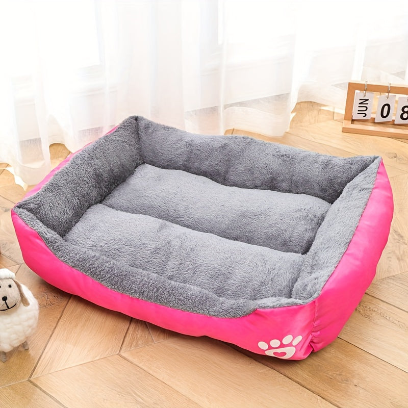 Dog Bed Soft Mat in Multiple Sizes Non-Slip Washable Polyester Fiber Rectangle for All Breeds