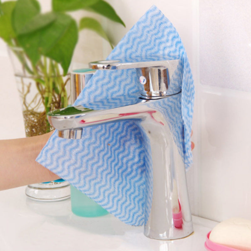 Oil-Free Washable Non-Woven Cloth Dish Towels, 50pcs, Multi-Purpose Cleaning