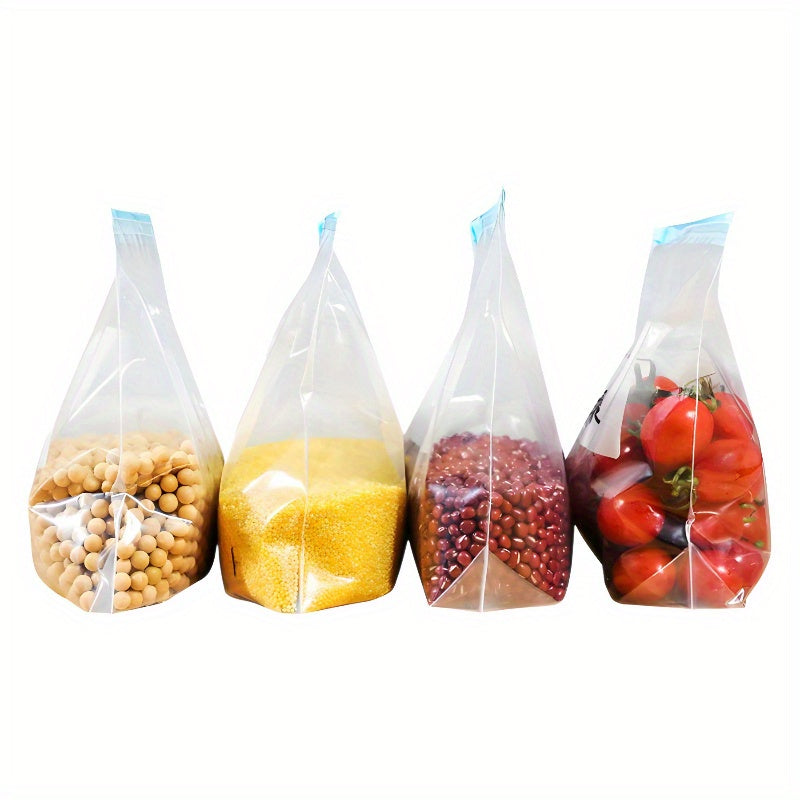 Food-grade freezer bags with zipper seals for airtight storage