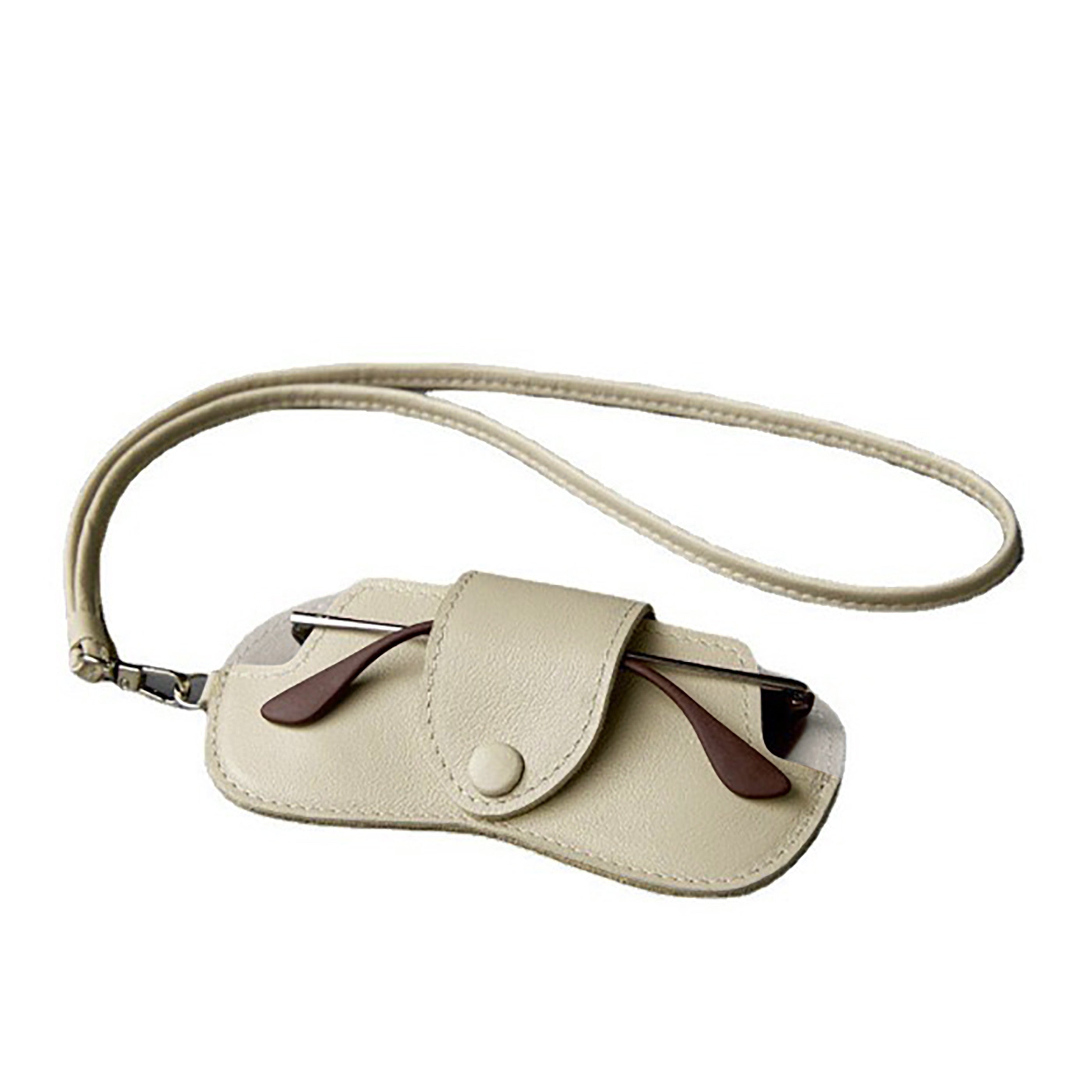 Stylish Korean-Inspired Soft Eyeglass Case with Blue Strap Anti-Pressure Protection