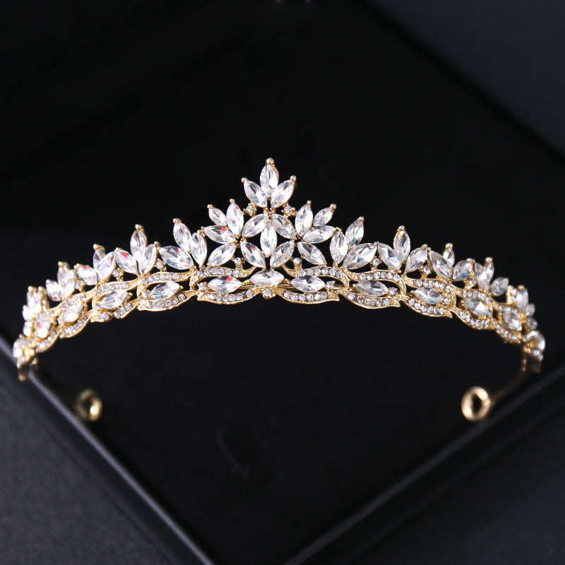 Crystal Tiara and Crown Set for Brides and Prom Rhinestone Hair Accessory