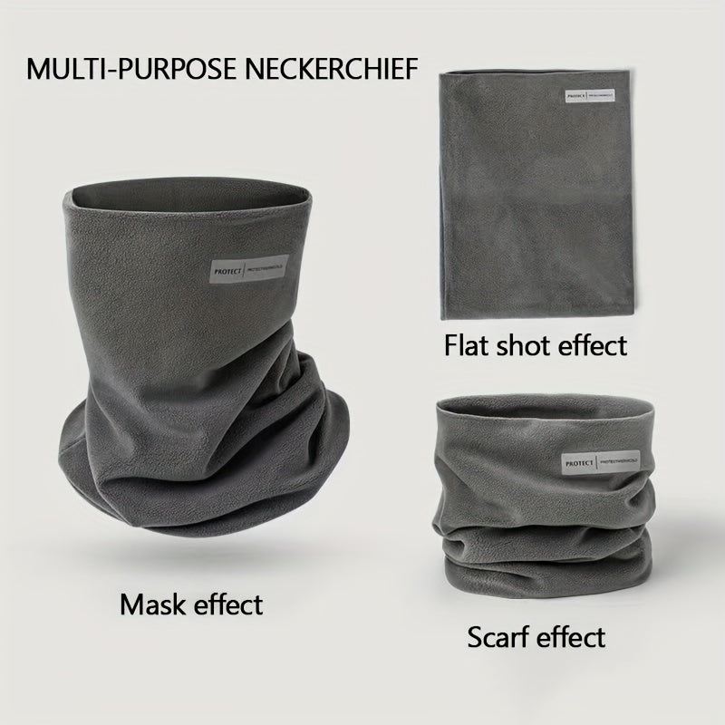 Women's Multifunctional Warm Face Mask Polyester Elastic Neck Gaiter Breathable Windproof UV Protection for Outdoor Cycling Travel