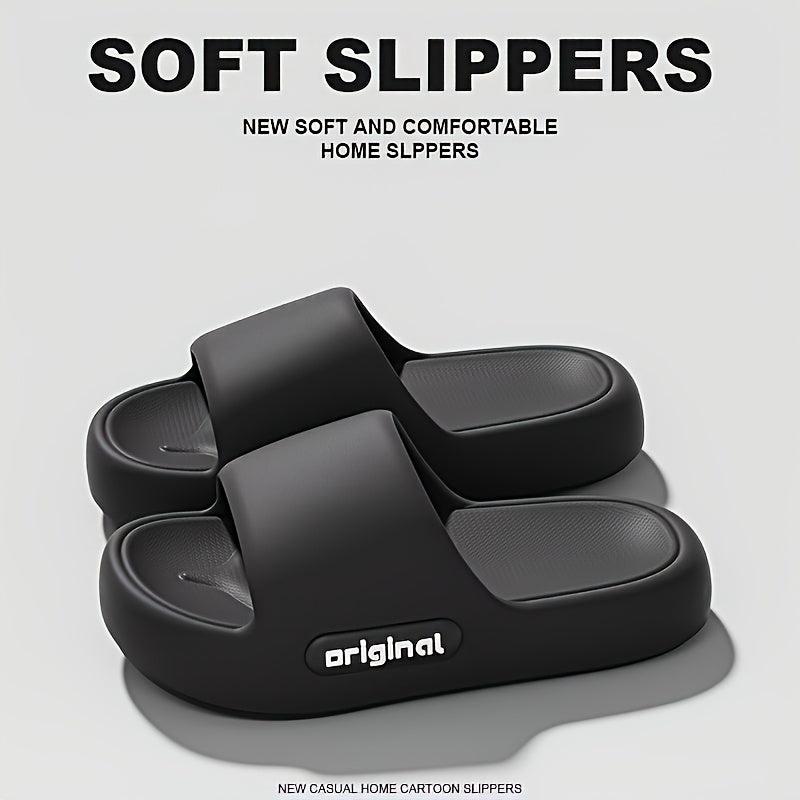 Women's Summer Indoor Outdoor Slippers EVA Non-Slip Casual Slide in Red Black