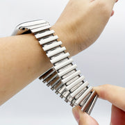 Elastic Stainless Steel Watch Strap for Apple Watch 45mm 49mm with Bamboo Joint