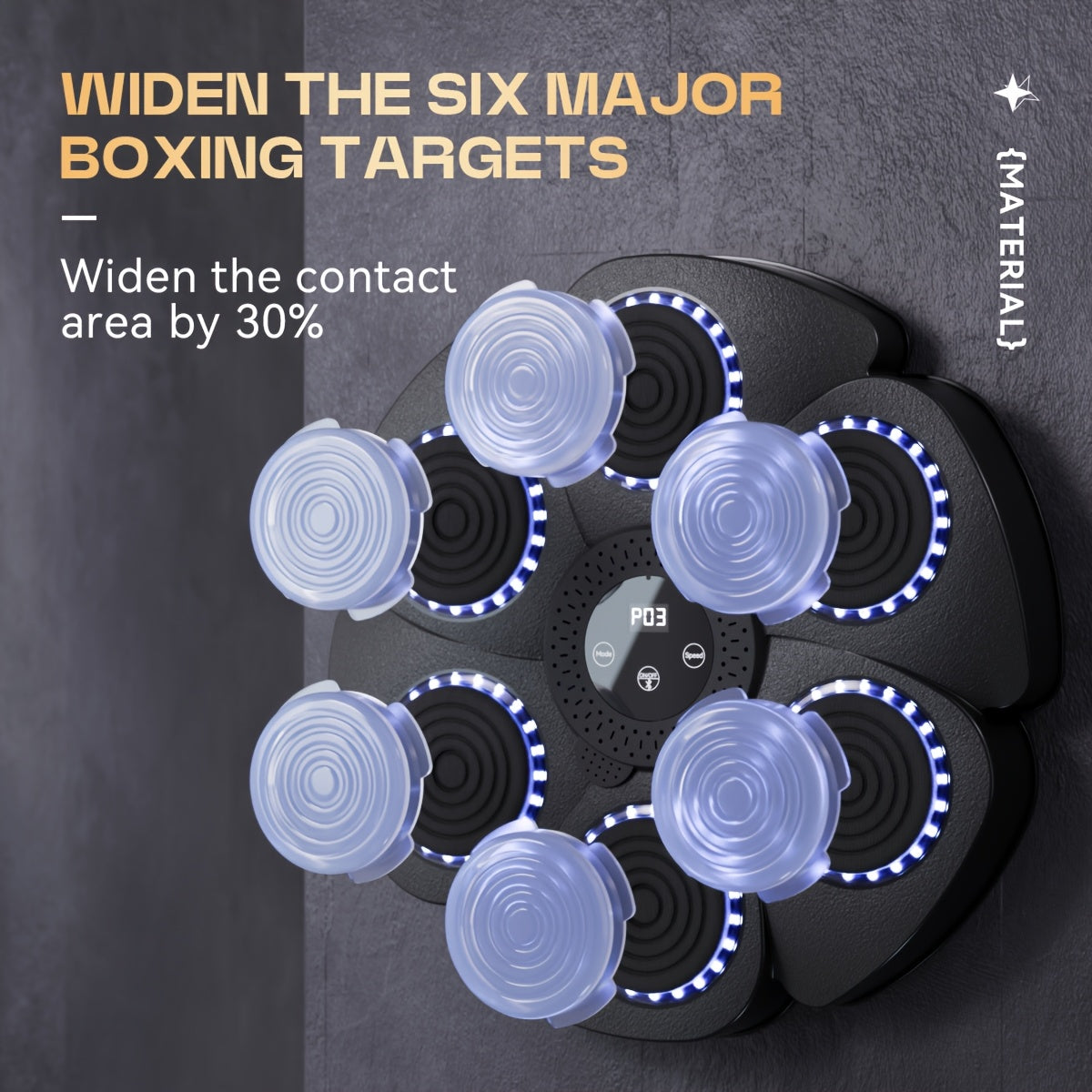 Wall-Mounted Smart Music Boxing Machine for Home Fitness Black