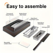 Portable Outdoor Alcohol Fireplace Lamp for Courtyard, Real Fire, Durable