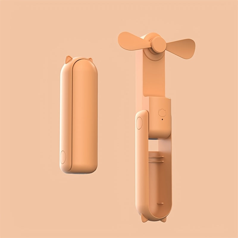 Portable Mini Fan with USB Rechargeable Power Bank Foldable Multi-Functional Long Battery Life in Various Colors