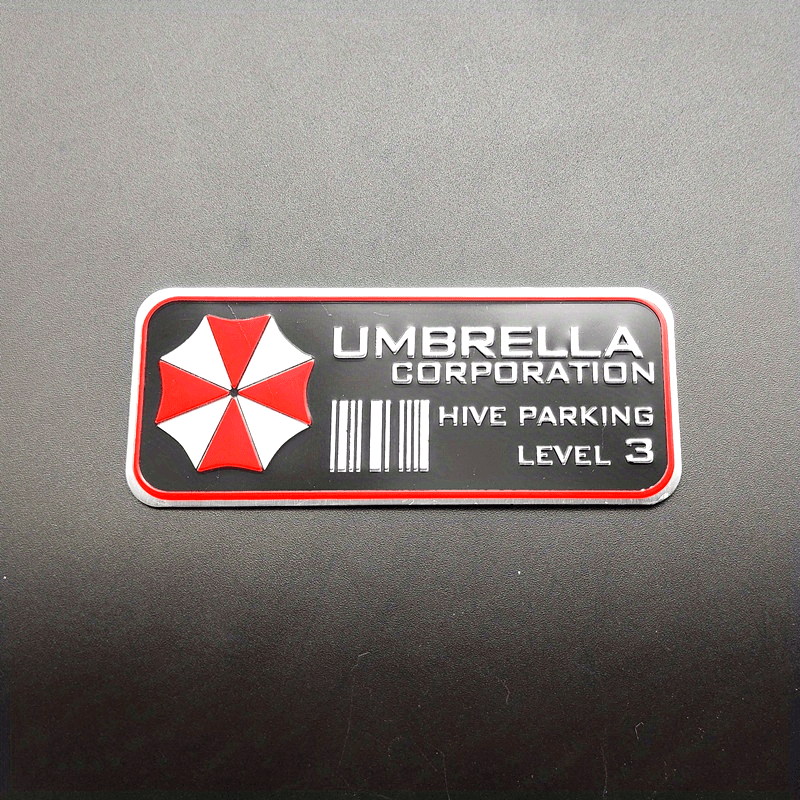 Golden Aluminum Alloy Car Stickers Umbrella Beehive Parking Level 3 Motorcycle Decor