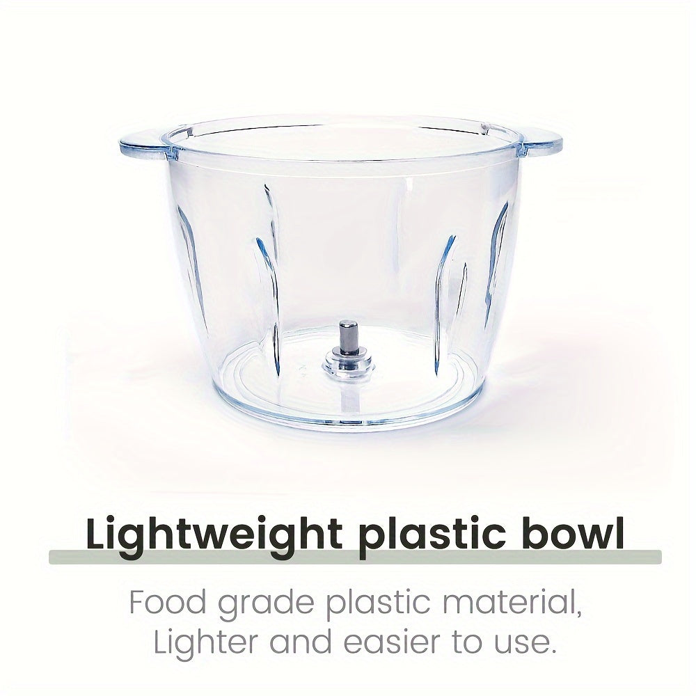 Electric Food Chopper and Processor 8-Cup 300W with 4 Blades 1.2L Glass Bowl