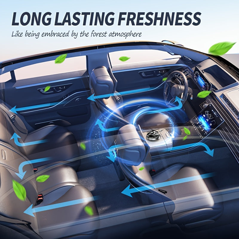 Universal Solar-Powered Car Air Freshener Diffuser with Rotating Helicopter Shape