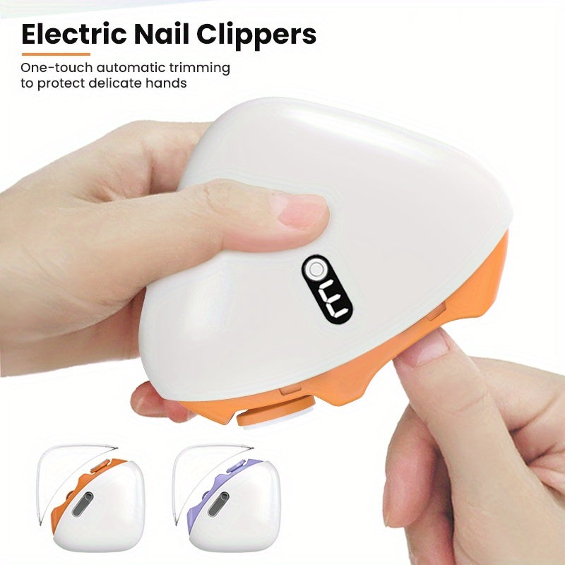 Kompakt Aqlli Tirnoq Qirqish Mashinasi, Raqamli Ko'rsatkich, USB orqali Zaryadlanadigan Lityum Batareya, Kattalar va Oila uchun Sovg'a, Zamonaviy Tirnoq Qirqgich.