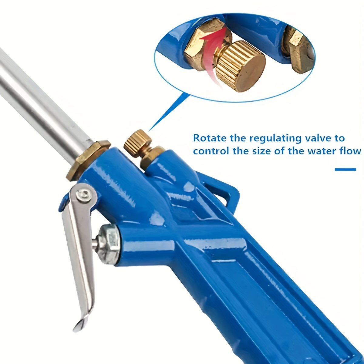 Pistola de aire de acero inoxidable con manguera de 4 pies para limpieza neumática