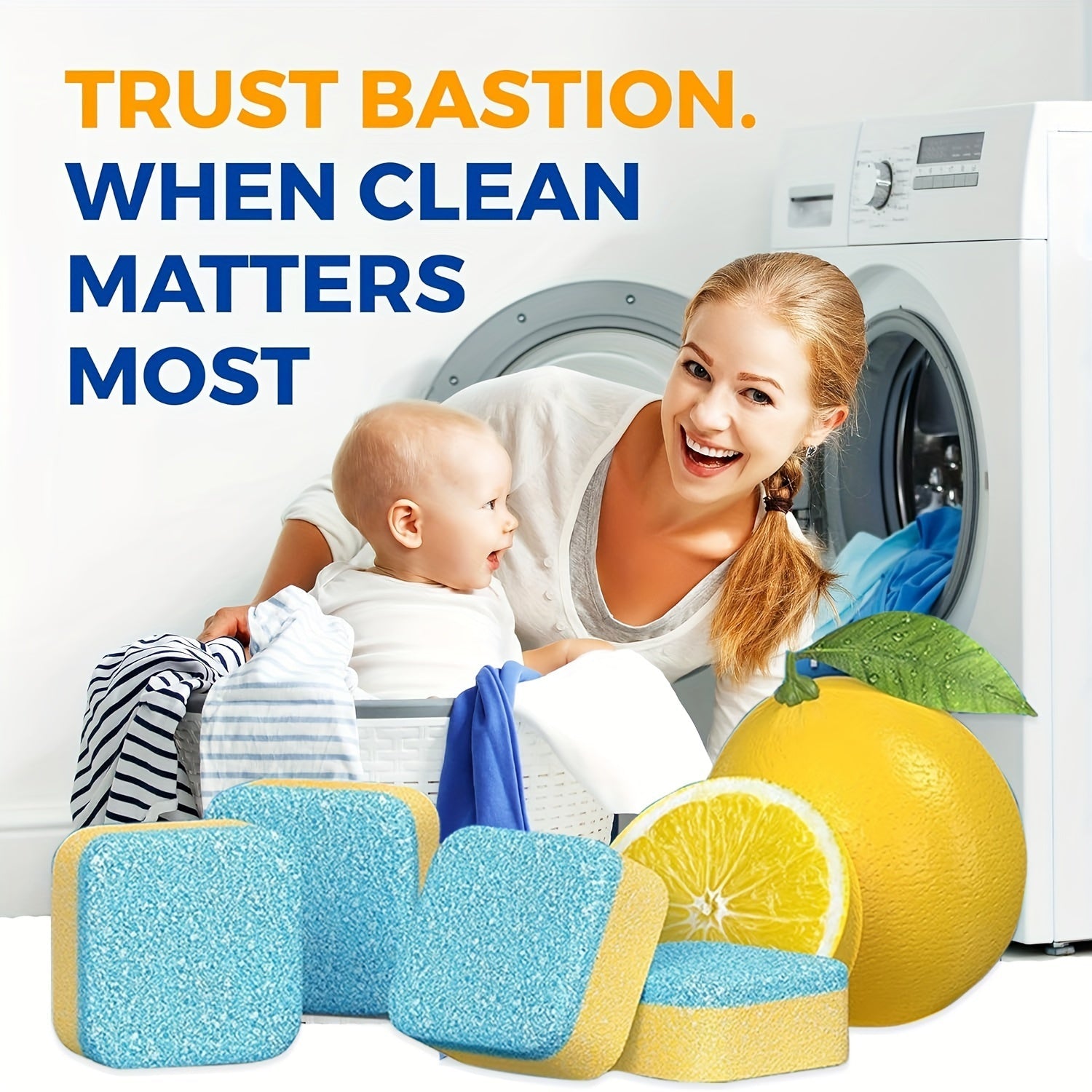 Washing Machine Cleaner Tablets Pack of 4/16/24 Deep Descaler and Deodorizer