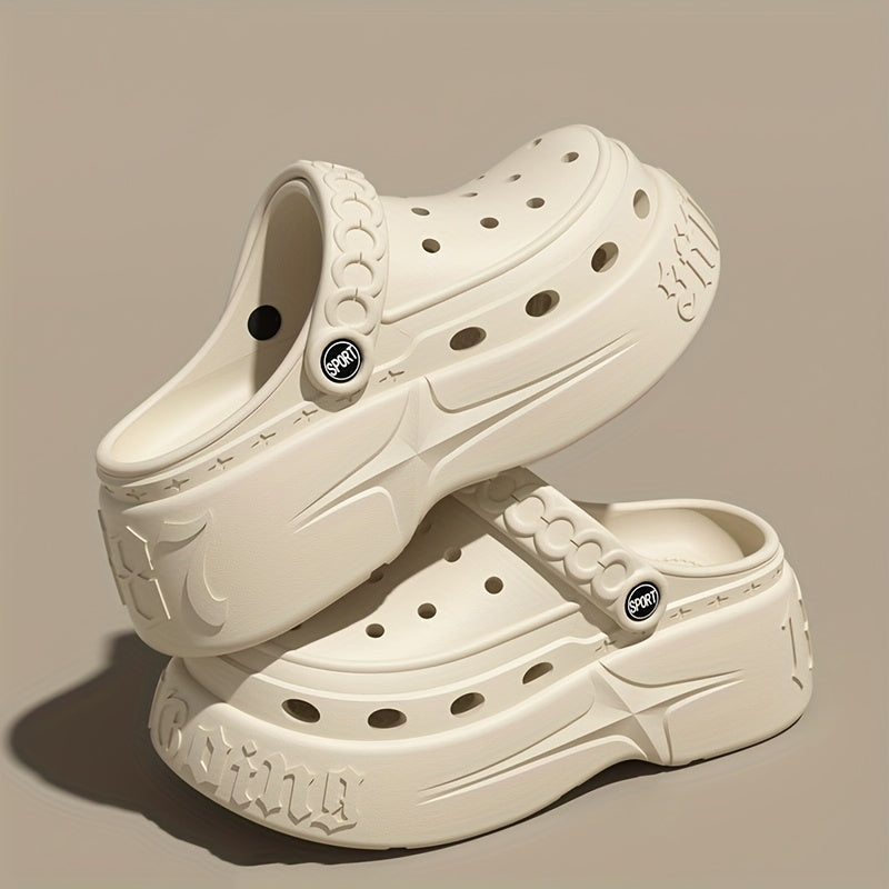 Women's Soft Sole Indoor Outdoor Slippers Solid Color Thick Heel Breathable