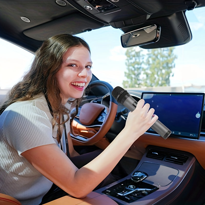 Портативная беспроводная микрофонная система для домашнего использования, идеально подходит для KTV и пения на компьютере.