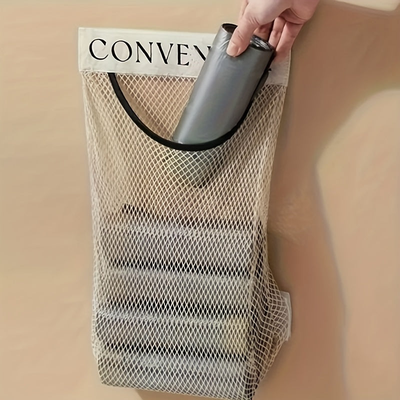 Estante de almacenamiento de plástico de montaje en pared para bolsas de malla reutilizables organizador de cocina y armario