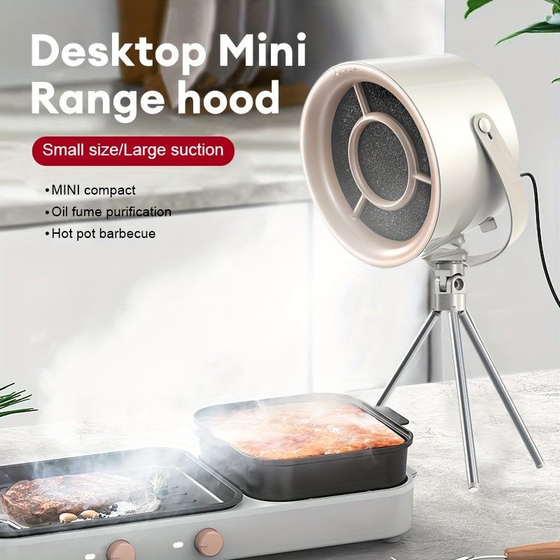 Kichik stol usti range hood, katta tutib olish quvvati bilan, USB quvvat bilan, ichki BBQ, Hot Pot, RV sayohati uchun