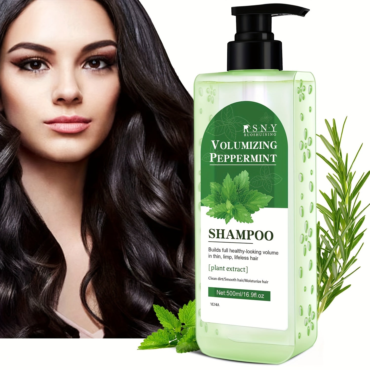 Unisex Peppermint Volumizing Shampoo with Biotin and Squalane 500ml
