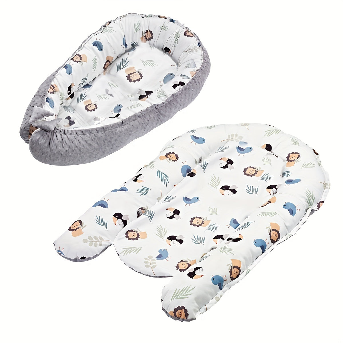 Baby Lounger for Kids Reversible Breathable Adjustable Portable with Cozy Cover